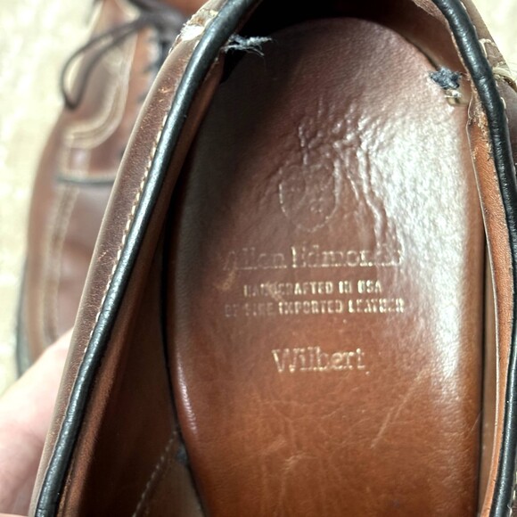 Allen Edmonds Wilbert Oxford Dress Shoes Men 10 D Split Toe Leather Casual Brown - Picture 8 of 11